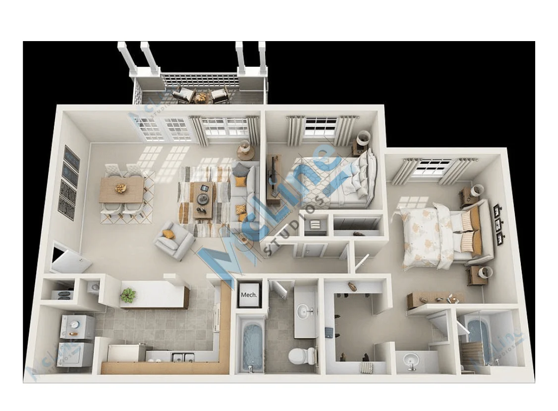 3D Floor Plan Sample -1
